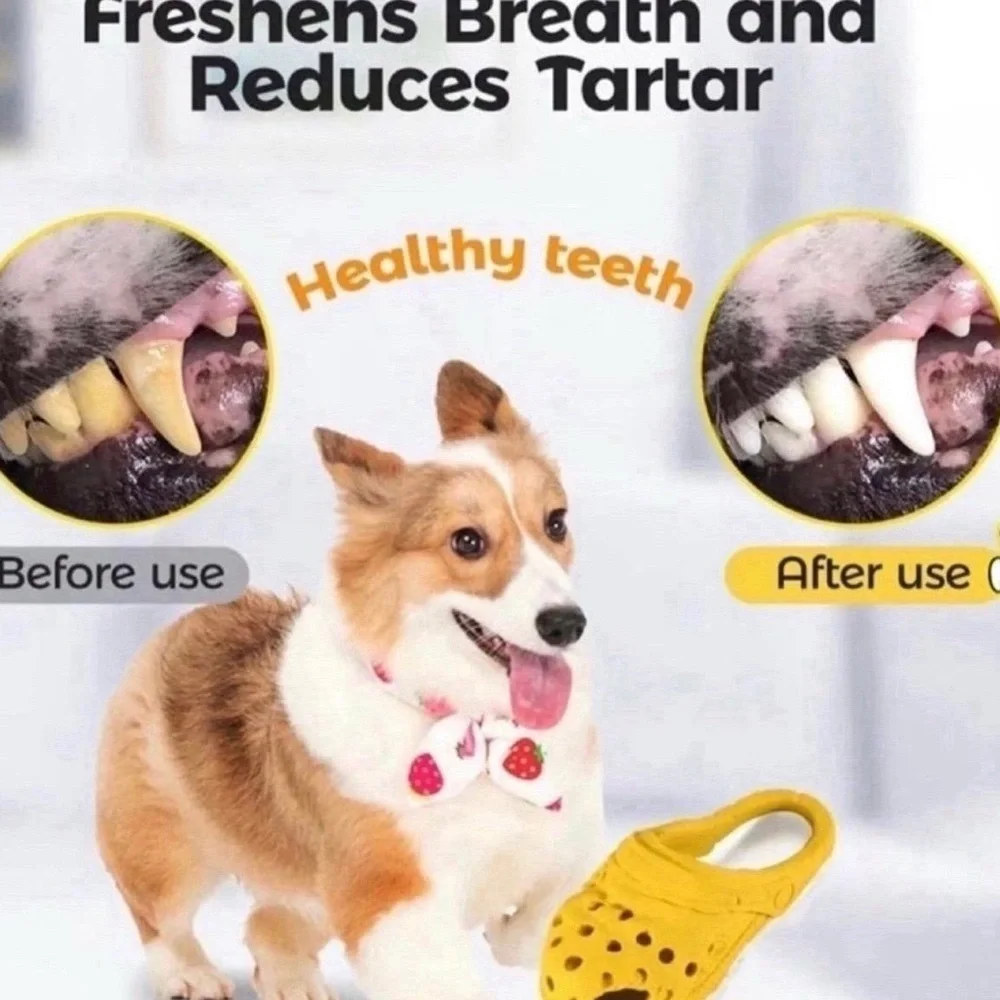 Large Blue‎ Natural Rubber Dog Chew Toy Slipper | 6x3 in | Treat Dispenser